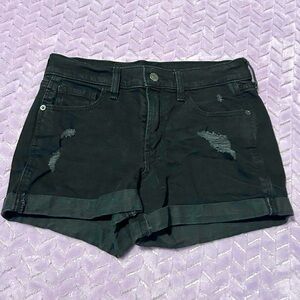 Old Navy Black Distressed Jean Shorts